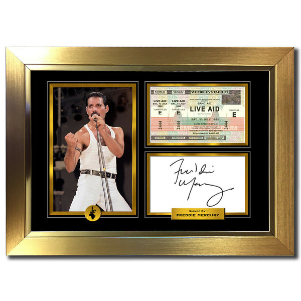 Freddie Mercury - Queen *RARE* Signature/Autographed Photograph Live Aid #795