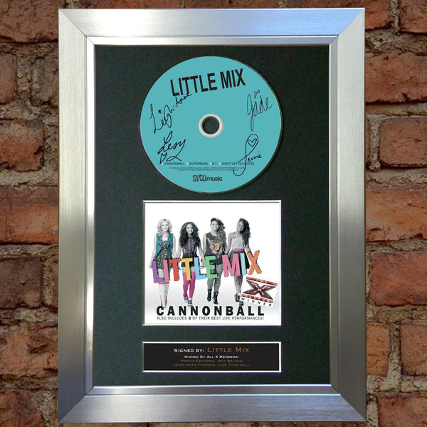 LITTLE MIX Cannonball Signed CD DISC Reproduction MOUNTED A4 Autograph Print (8)