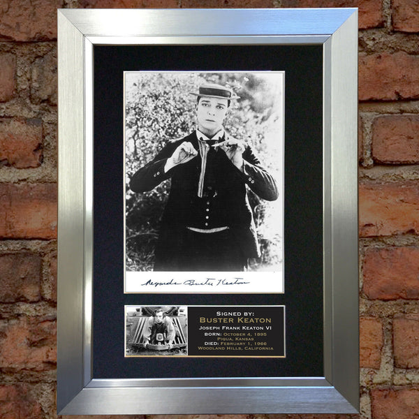 BUSTER KEATON Mounted Signed Photo Reproduction Autograph Print A4 20
