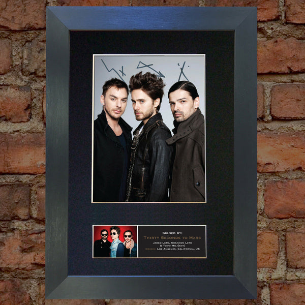30 SECONDS TO MARS Quality Autograph Mounted Signed Photo PRINT A4 435