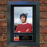 GEORGE BEST Signed Autograph Mounted Photo Reproduction PRINT A4 140