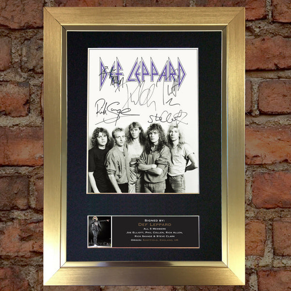 DEF LEPPARD (RARE) Quality Autograph Mounted Signed Photo Repro Print A4 695