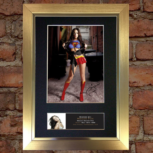 MEGAN FOX supergirl Mounted Signed Photo Reproduction Autograph A4 385