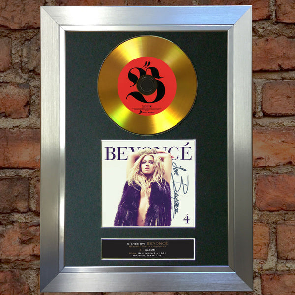 #85 GOLD DISC BEYONCE (four) Album Signed Autograph Mounted Photo Repro A4