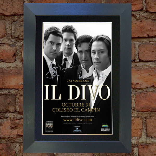 IL DIVO Mounted Signed Photo Reproduction Autograph Print A4 185
