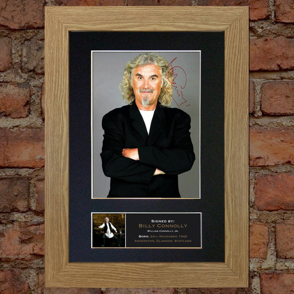 BILLY CONNOLLY Mounted Signed Photo Reproduction Autograph Print A4 176