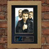 MUSE Mounted Signed Photo Reproduction Autograph Print A4 195