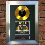 #168 AVICII GOLD DISC Levels Cd Single Album Signed Autograph Mounted Re-Print