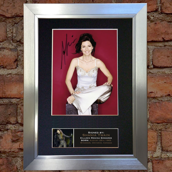 SHANIA TWAIN Very Rare Quality Autograph Mounted Signed Photo PRINT A4 667