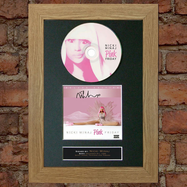 NICKI MINAJ Pink Friday AUTOGRAPH CD Reproduction Signed Print A4 (7)