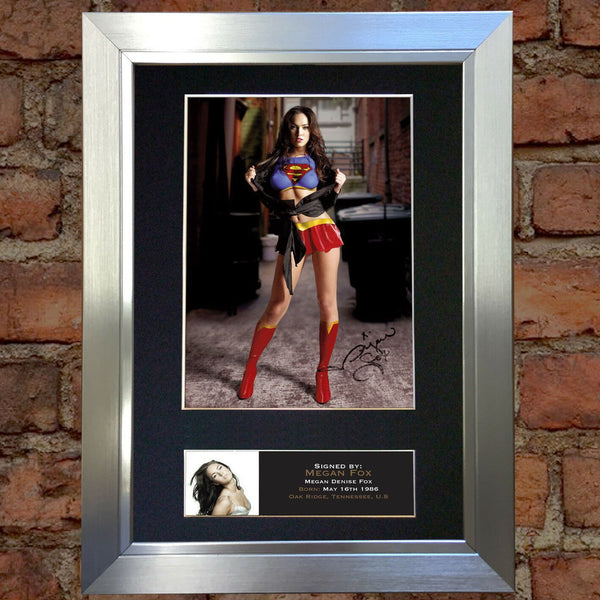 MEGAN FOX supergirl Mounted Signed Photo Reproduction Autograph A4 385