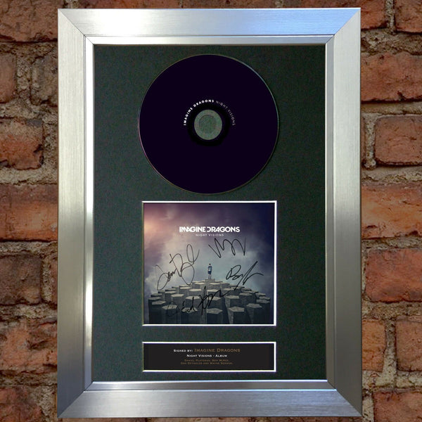 IMAGINE DRAGONS Night Visions Signed CD COVER MOUNTED A4 Autograph Print 19