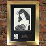 BETTIE PAGE Very Rare Pinup Quality Autograph Mounted Signed Photo PRINT A4 662