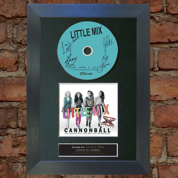 LITTLE MIX Cannonball Signed CD DISC Reproduction MOUNTED A4 Autograph Print (8)