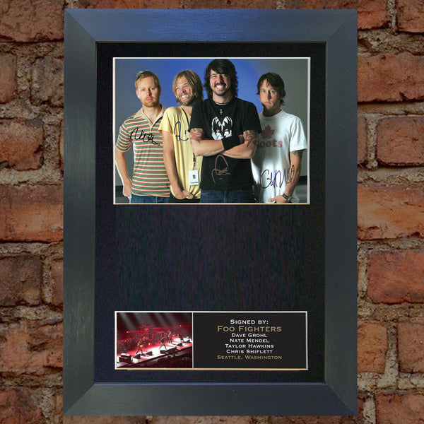 FOO FIGHTERS Autograph Mounted Photo Reproduction QUALITY PRINT A4 192
