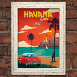 HAVANA VINTAGE RETRO TRAVEL Poster Nostalgic Home Art Print Wall Decor #34