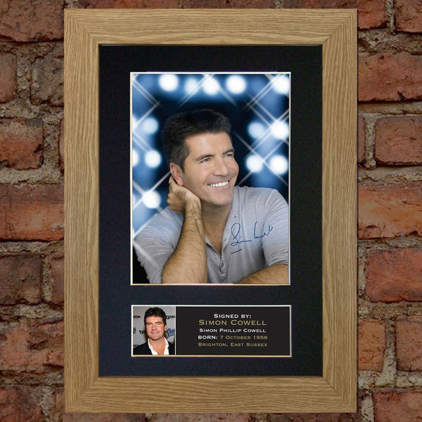 SIMON COWELL Mounted Signed Photo Reproduction Autograph Print A4 13
