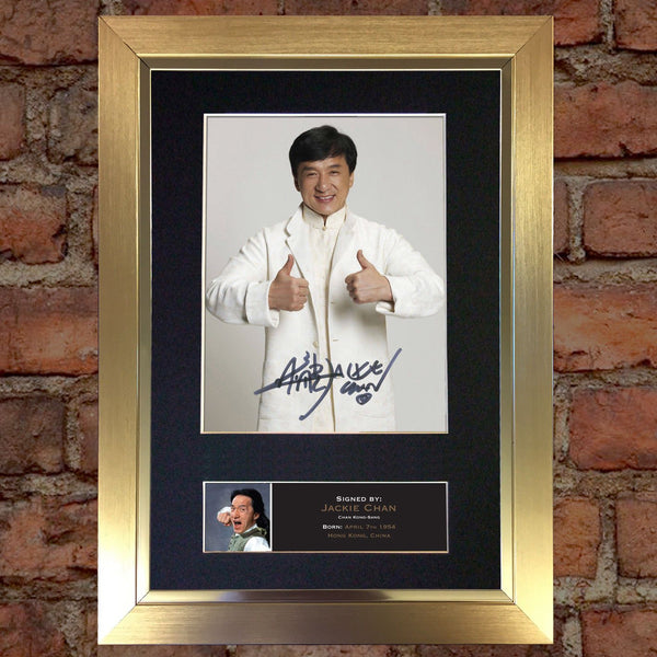 JACKIE CHAN Chan Kong-Sang Signed Autograph Mounted Photo Repro A4 Print 495