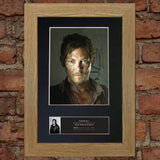 NORMAN REEDUS The Walking Dead Signed Autograph Mounted Photo Repro A4 Print 560