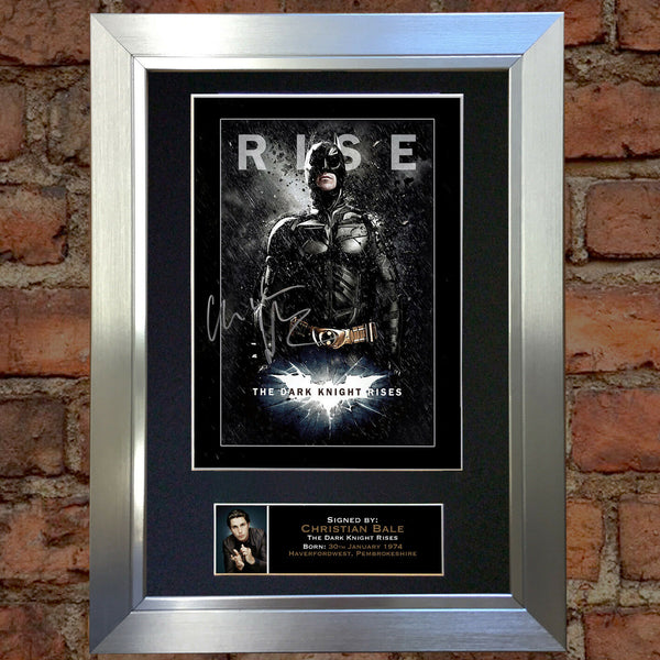 CHRISTIAN BALE BATMAN SIGNED AUTOGRAPH MOUNTED PHOTO REPRODUCTION PRINT A4 105