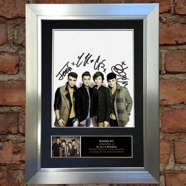 UNION J No1 Mounted Signed Photo Reproduction Autograph Print A4 308