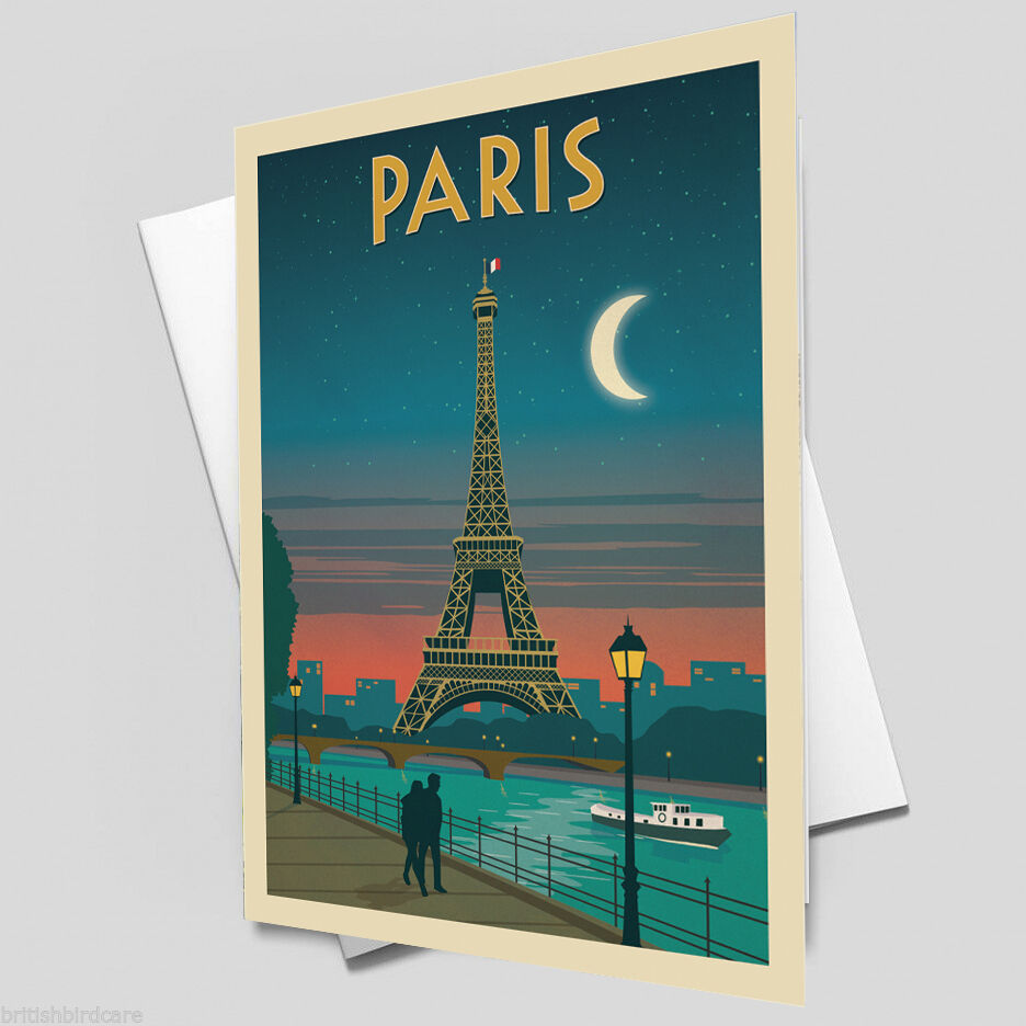PARIS VINTAGE RETRO TRAVEL Poster Nostalgic Home Print Wall Art Decor #64