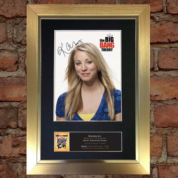 KALEY CUOCO Big Bang Mounted Signed Photo Reproduction Autograph Print A4 354