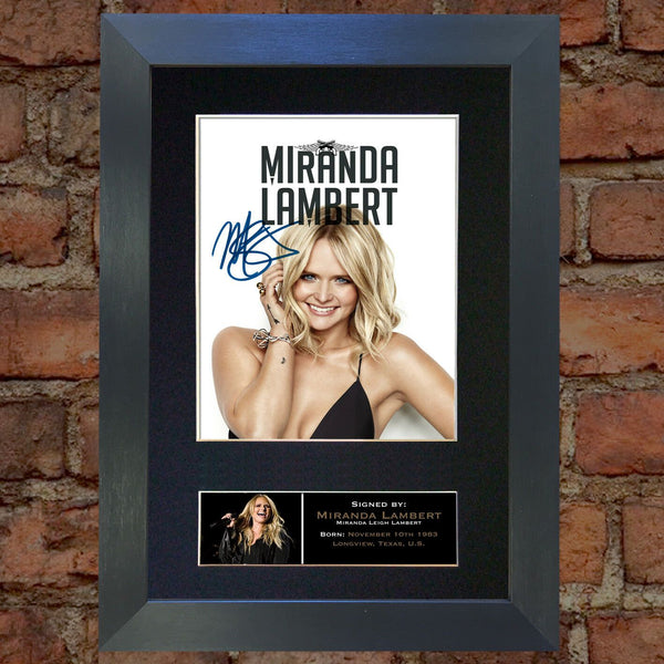 MIRANDA LAMBERT Quality Autograph Mounted Signed Photo Reproduction Print A4 753