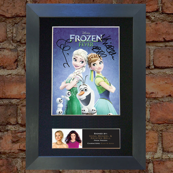 FROZEN Idina Menzel & Kristen Bell Signed Autograph Mounted Photo PRINT A4 590