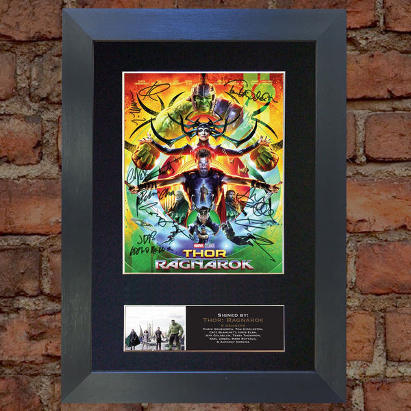 THOR Ragnarok Quality Autograph Signed  Mounted Re Print Film Movie Poster 752