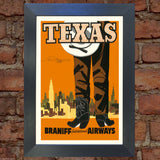 TEXAS VINTAGE RETRO TRAVEL Poster Nostalgic Home Print Wall Art Decor #71