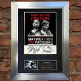 Manny Pacquiao & Floyd Mayweather Autograph Mounted Signed Photo PRINT A4 563