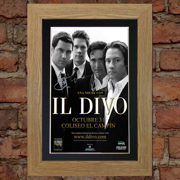 IL DIVO Mounted Signed Photo Reproduction Autograph Print A4 185
