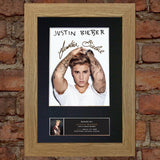 JUSTIN BIEBER No3 Signed Autograph Quality Mounted Photo Repro A4 Print No600