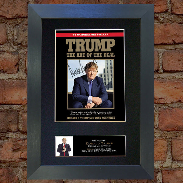 DONALD TRUMP Signed Autograph Mounted Photo REPRODUCTION PRINT A4 632