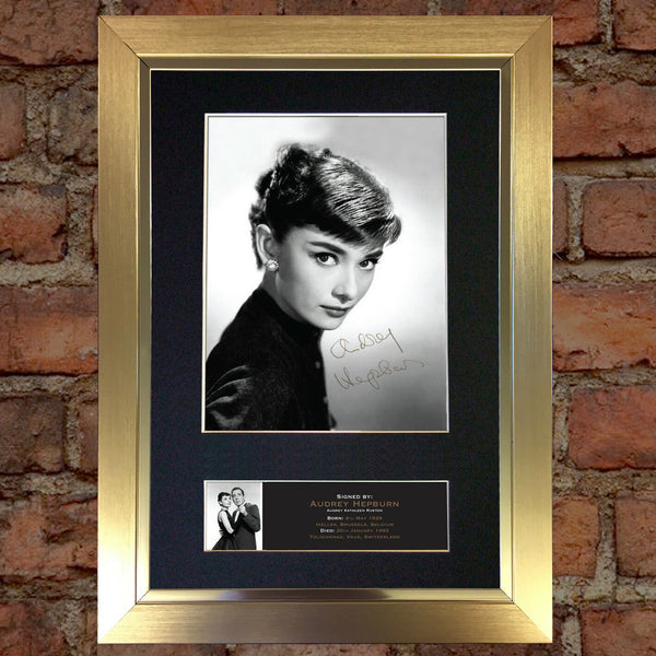 AUDREY HEPBURN Signed Autograph Mounted Photo Reproduction Print A4 513