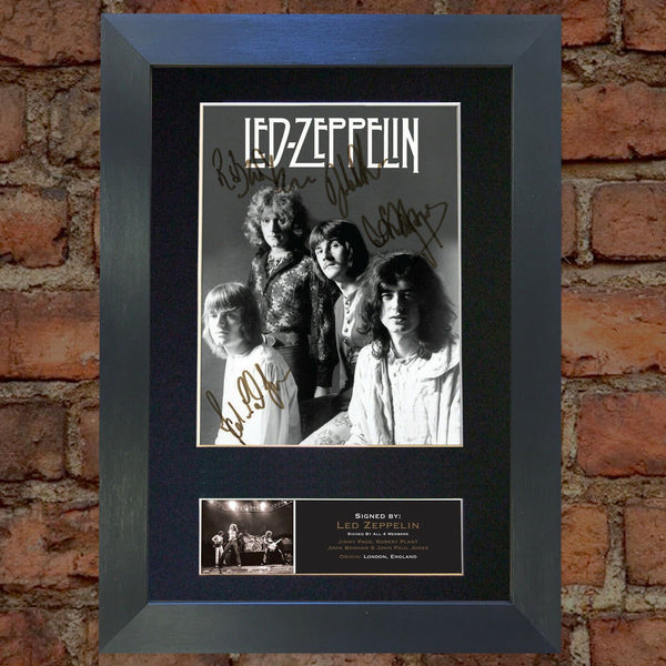 LED ZEPPELIN #2 RARE Signed Autograph Mounted Photo Repro A4 Print 512