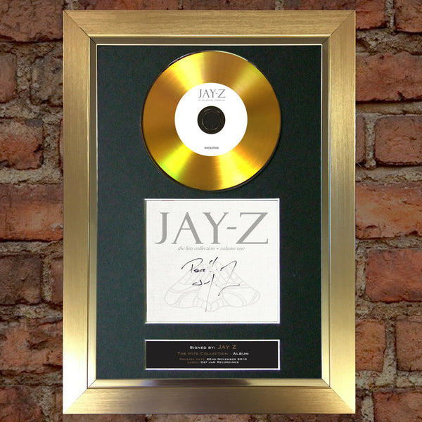 #128 GOLD DISC JAY Z The Hits Collection Album Signed Autograph Mounted Repro A4