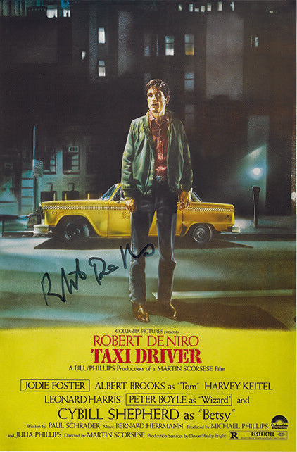 TAXI DRIVER Robert De Niro Autograph FILM MOVIE POSTER Print Signed by 1 of Cast