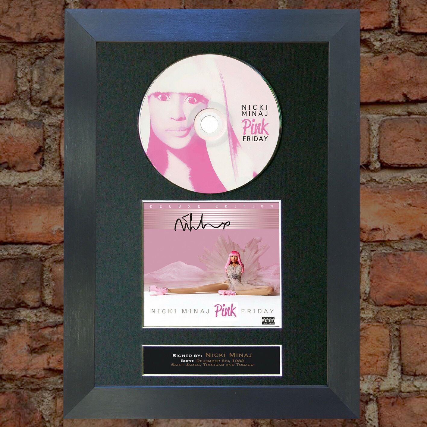 NICKI MINAJ Pink Friday AUTOGRAPH CD Reproduction Signed Print A4