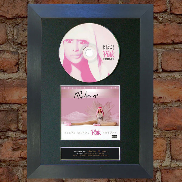 NICKI MINAJ Pink Friday AUTOGRAPH CD Reproduction Signed Print A4 (7)