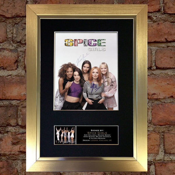 SPICE GIRLS Mounted Signed Photo Reproduction Autograph Print A4 301