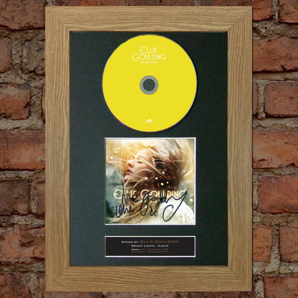 ELLIE GOULDING Bright Lights Album Signed CD COVER MOUNTED A4 Autograph Print 51