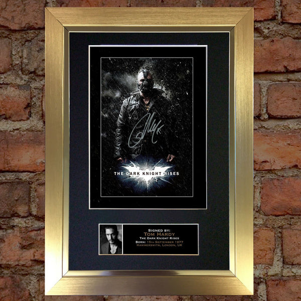 TOM HARDY Batman Signed Autograph Mounted Photo REPRODUCTION PRINT A4 105