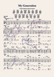 The Who My Generation Signed Music Sheet Album Autograph Print #806