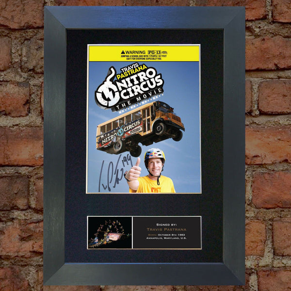 TRAVIS PASTRANA Nitro Circus Signed Autograph Mounted Photo Repro A4 Print 454