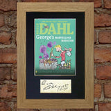 ROALD DAHL George's Marvellous Medicine Book Cover Autograph Signed Reprint 679