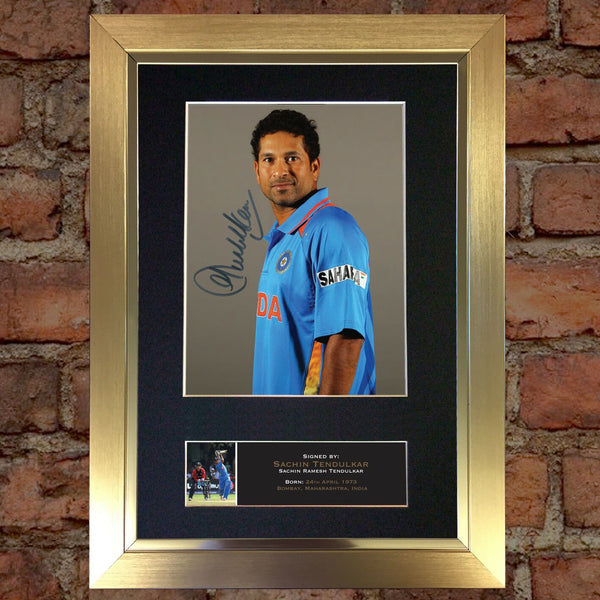 SACHIN TENDULKAR Cricket Signed Autograph Mounted Photo Repro A4 Print 548