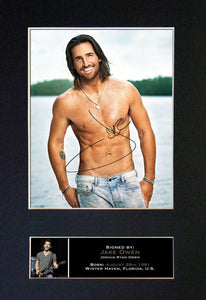 JAKE OWEN Photo Autograph Signed Mounted Repro Framed Country Album Print A4 788