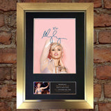 MILEY CYRUS Mounted Signed Photo Reproduction Autograph Print A4 235